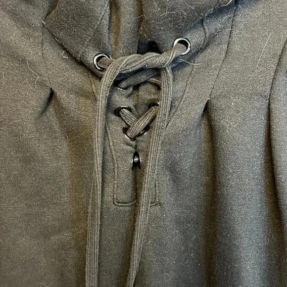 Women's pre-worn Lover's and friends size small sweat pants black lace up front - Picture 2 of 11